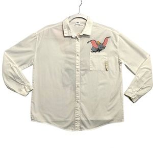 Zara Disney Girl Shirt Dumbo Button Down size 13-16